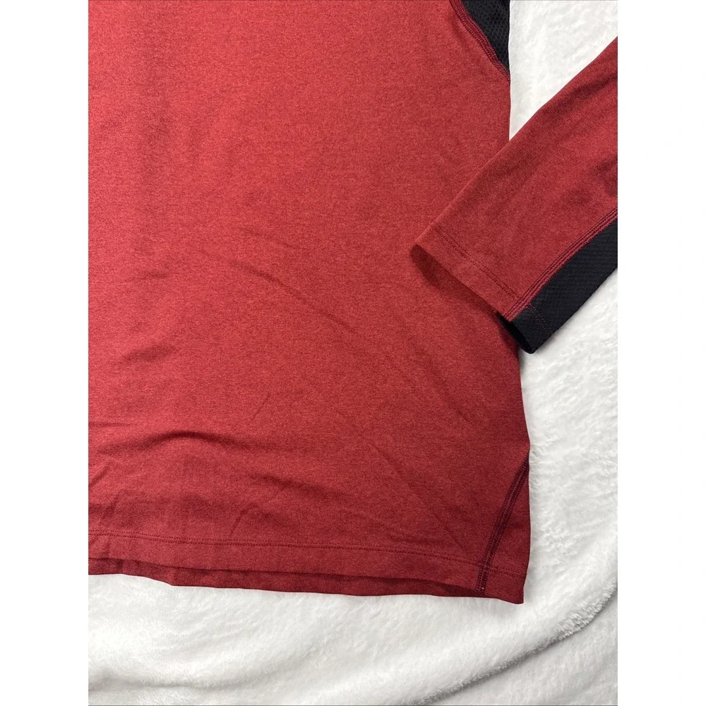 The North Face FlashDry-XD 1/4 Zip Pullover Active Shirt Men Large Red Black
